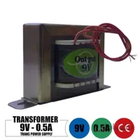 ترانس 9 ولت 0.5 آمپر تک خروجی ا Transformer 9 Volt Ac 0.5 Amp