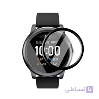 محافظ صفحه نمایش ساعت هوشمند Haylou LS05 مدل 9D PMMA ا 9D PMMA Full-screen Curved Tempered Film For Haylou LS05