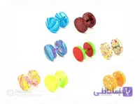 پیرسینگ رنگی گوش طرح آبنباتی بزرگ zarrin-p-85