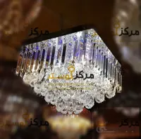 لوستر سقفی مربع سایز 50در50 مدل ترنج