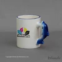 چاپ روی لیوان ماگ سرامیکی عروسکی طرح دلفین باهوش