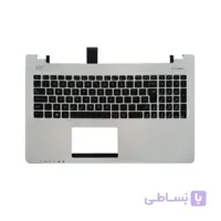 کیبورد لپ تاپ ایسوس S550 مشکی - با قاب C نقره ای