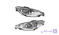 چراغ جلو جفت پژو 206