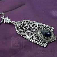 گردنبند نقره نگین یاقوت کبود