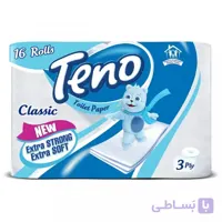دستمال توالت رولی تنو 3 لایه 16 عددی ا Teno Toilet paper 3 ply 16 Pcs