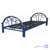 تخت خواب یکنفره فلزی مدل طاووس سایز 90x200 سانتیمتر حمل رایگان در تهران - تخت بدون کشو