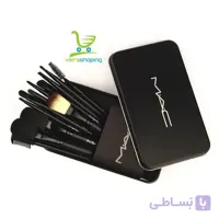 ست براش آرایشی MAC با جعبه فلزی 12 عددی