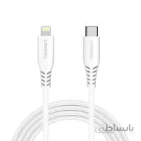 کابل ترنسمارت USB-لایتنینگ- با روکش نایلونی بافته شده-سفید