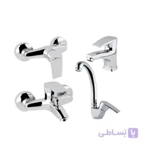 ست شیرآلات شودر مدل اطلس تو پلاس کروم