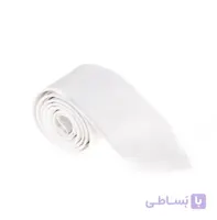 کراوات ساده مردانه سفید کد T1060