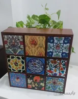 باکس چوبی ۹ کشو پتینه کاری کد ۱۰۲۰۴۵