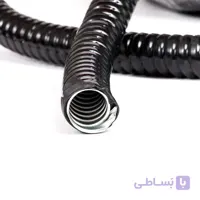 لوله فلکسی خرطومی روکش دار فلزی سایز 11 مشکی