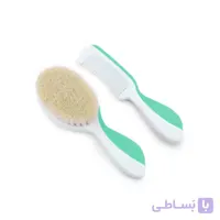 ست شانه و برس با الیاف طبیعی نوویتا Nuvita سبز پاستل