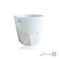 گلدان سرامیکی طرح چند ضلعی