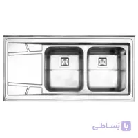 سینک ظرفشویی استیل البرز مدل 738 روکار