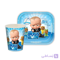 بشقاب لیوان تم تولد بچه رئیس