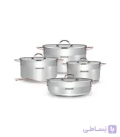 سرویس قابلمه 8 پارچه استیل عرشیا مدل ss064-2156