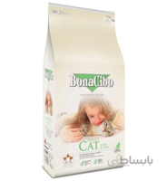 غذای خشک Bonacibo مخصوص گربه های بالغ تهیه شده از بره و برنج - 2کیلوگرم