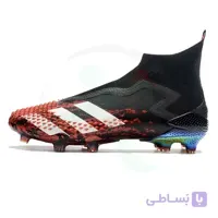 کفش فوتبال آدیداس پردیتور طرح اصلی ساقدار مشکی سفید قرمز Adidas Predator Mutator 20+ FG Black White Red