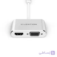 مبدل2پورت LENTION USB-C سری CLOUD مدل C51SHV