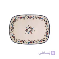 دیس چهار گوش چینی طرح مرغی رنگی