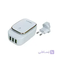 شارژر 3 پورت و چراغ خواب الدینیو LDNIO A3305 با کابل شارژ