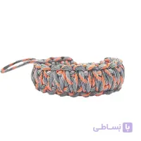 بند مچی دوربین عکاسی پاراکورد طوسی نارنجی Camera Strap Paracord 019