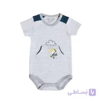 زیردکمه آستین کوتاه نیلی طرح توکا
