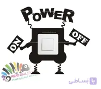 استیکر کلید و پریز دکمه روشن و خاموش تابلو برق Power Panel On and Off Button Wallstickers کد h2437
