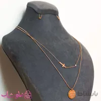 گردنبند زنانه استیل دو ردیفه طرح صلیب کد 2015 2
