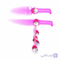 کارد و کفگیر کیک تم تولد گرانیتی سرخابی مدل STBT934