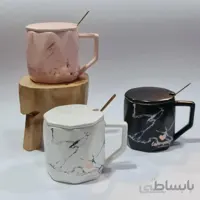 ماگ طرح سنگی با قاشق