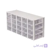 جعبه قطعات الکترونیک 20 کشو 10x5 جهان استیل مدل A4