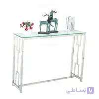 کنسول استیل صفحه شیشه ای مدل رسام
