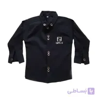 پیراهن پسرانه نخی مشکی برای محرم استین بلند 35 تا 60