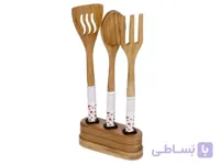 ست کفگیر و ملاقه بامبو