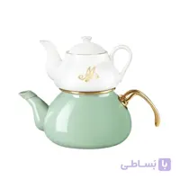 ست کتری و قوری مدل Papillon Mint Yesili مادام کوکو