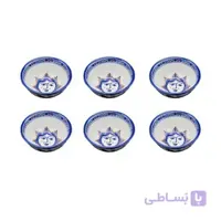 کاسه چینی مدل ماست خوری طرح خورشید خانم مجموعه 6 عددی