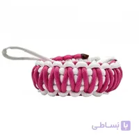 بند مچی دوربین عکاسی پاراکورد صورتی سفید Camera Strap Paracord 009