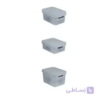 باکس ارگانایزر کرور مدل INFINITY رنگ طوسی 3 سایز