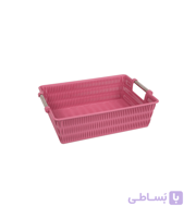 سبد بامبو دسته استیل سایز ۲ لیمون Limon کد ۱۳۸۴