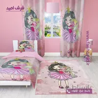 سرویس لحاف روتختی 6 تکه یک نفره اولدوز طرح پرنسس و یونیکورن کد 101210