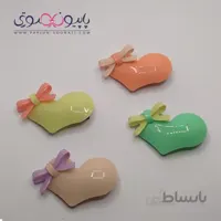گیره مو انبری مدل قلب شیشه ای