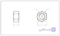 مهره شش گوش20 - "1/4