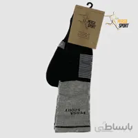 جوراب کوه مردانه کف حوله زغالی طوسی کد Pso001-004