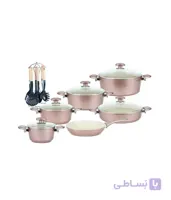 سرویس قابلمه ۱۸ پارچه گرانیتی Perfect home مدل PLUS
