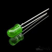 ال ای دی 5mm سبز مات پایه بلند