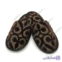 دمپایی حوله بهار قهوه ای تیره