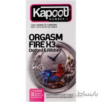 کاندوم کاپوت مدل Orgasm Fire X3 بسته 12 عددی ا Kapoot Orgasm Fire X3 Lubricated Pack Of 12