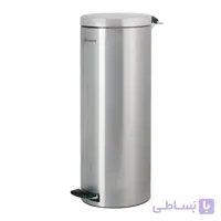 سطل پدالدار 20 لیتری Brasiana درب استیل ا سطل پدالدار استیل مناسب جهت استفاده در ادارات و آشپزخانه با ابعاد 29*67 سانتی متر ؛ دارای سطل داخلی دسته دار